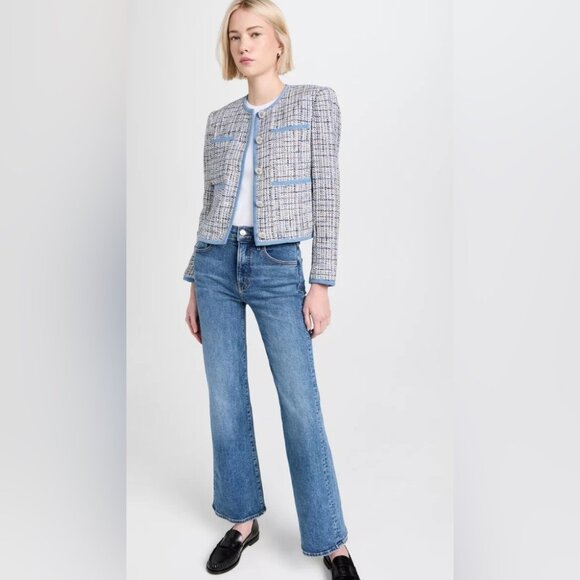 NEW Veronica Beard Darla Tweed Lady Jacket Blazer in Blue Multi | size 4 - Picture 4 of 14